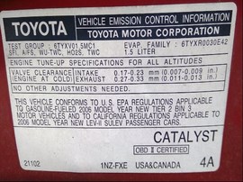 2006 TOYOTA PRIUS, RED, 1.5L, AT. Z25987